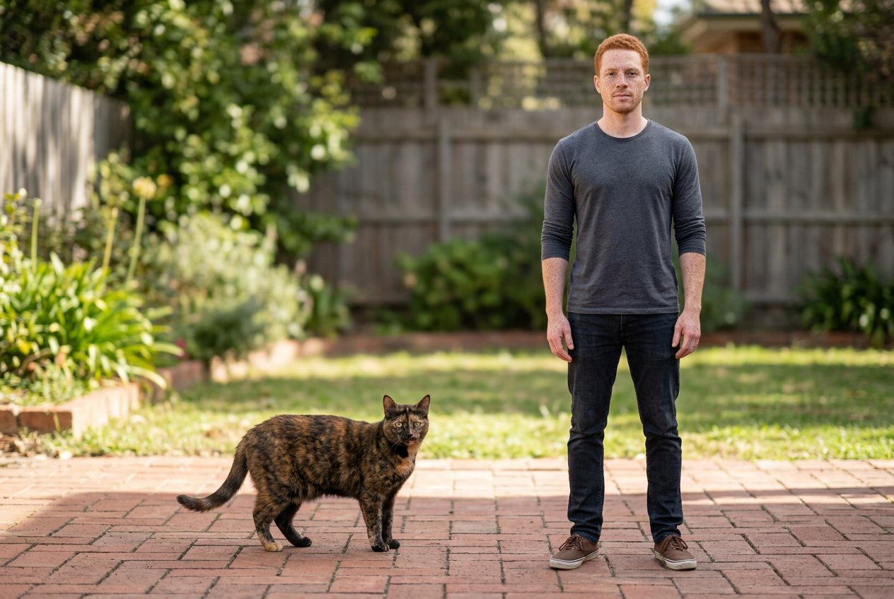 Cat vs person: size comparison