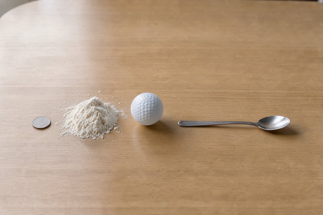 What does 0.25 cups of coconut flour look like?