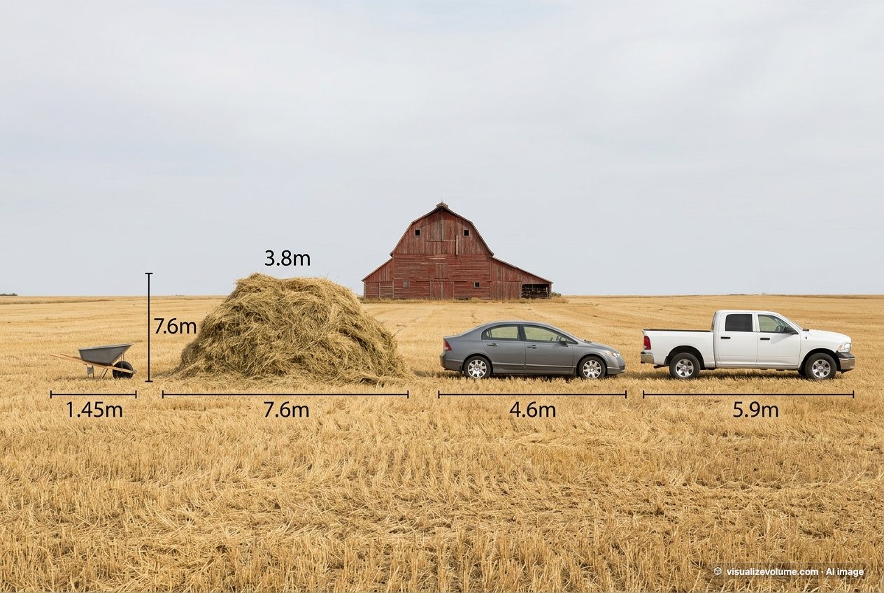 Hay, in “What does 5 tons of hay look like?”