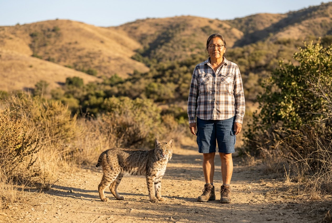 Bobcat vs person: size comparison