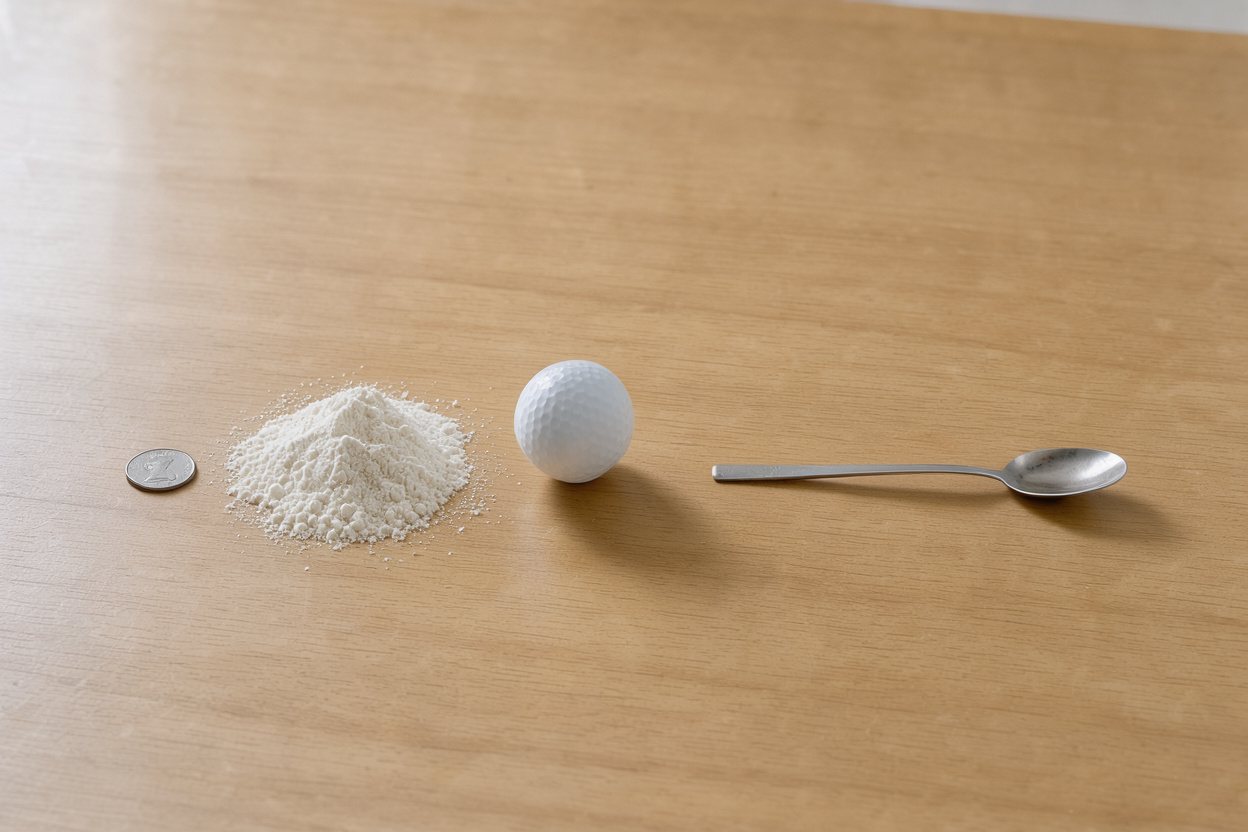 What does 0.25 cups of tapioca flour look like?
