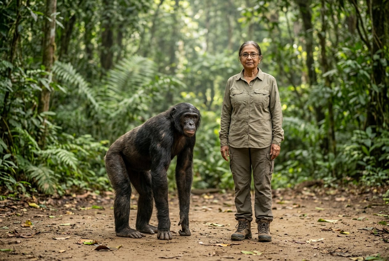 Bonobo vs person: size comparison