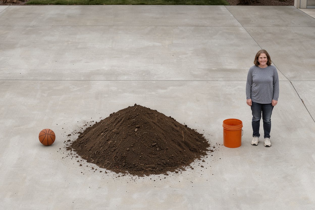 What does 1 cubic yard of topsoil look like?