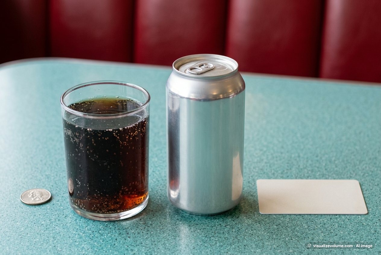 Soda, in “What does 12 fluid ounces of soda look like?”