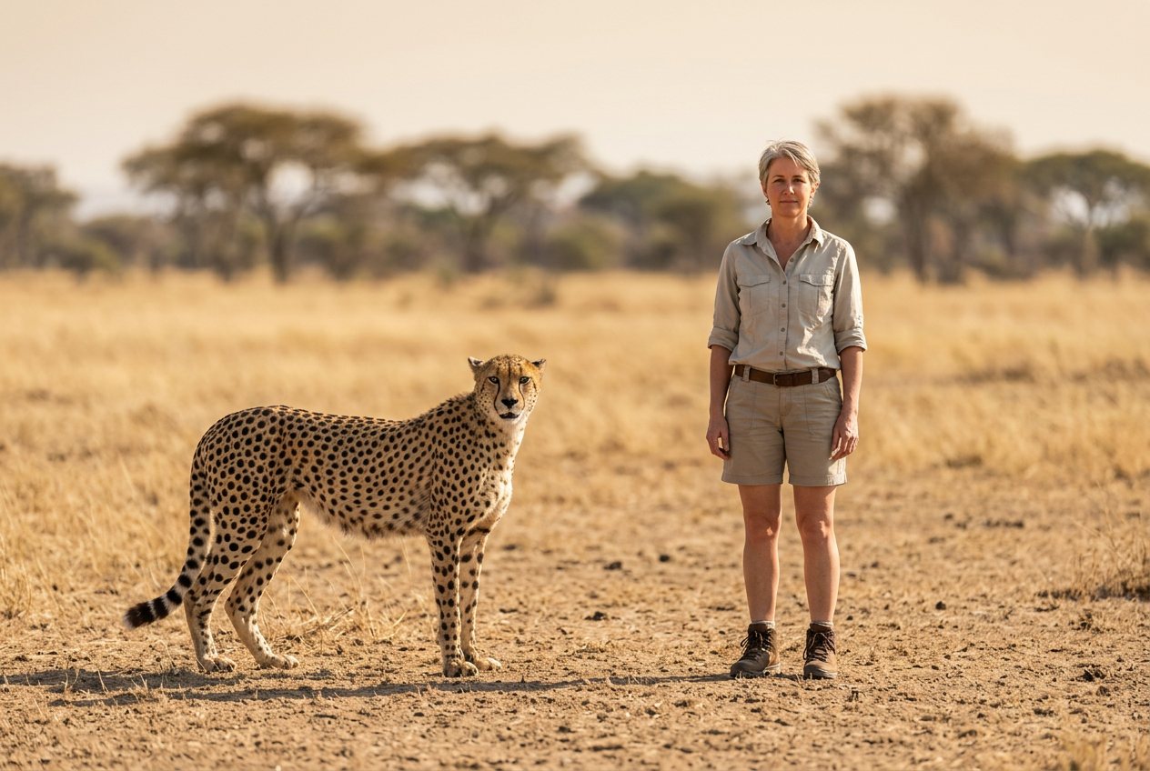 Cheetah vs person: size comparison