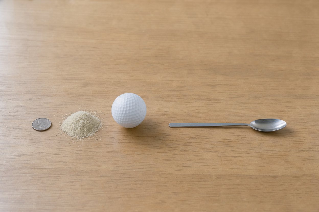 What does 7 grams of instant yeast look like?