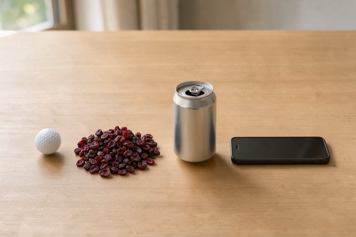 What does 1 cup of dried cranberries look like?