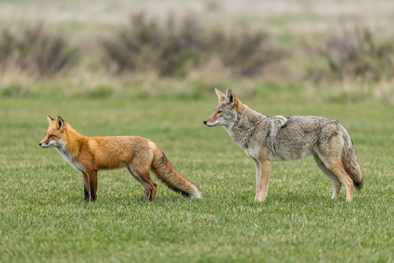 Fox vs coyote: size comparison