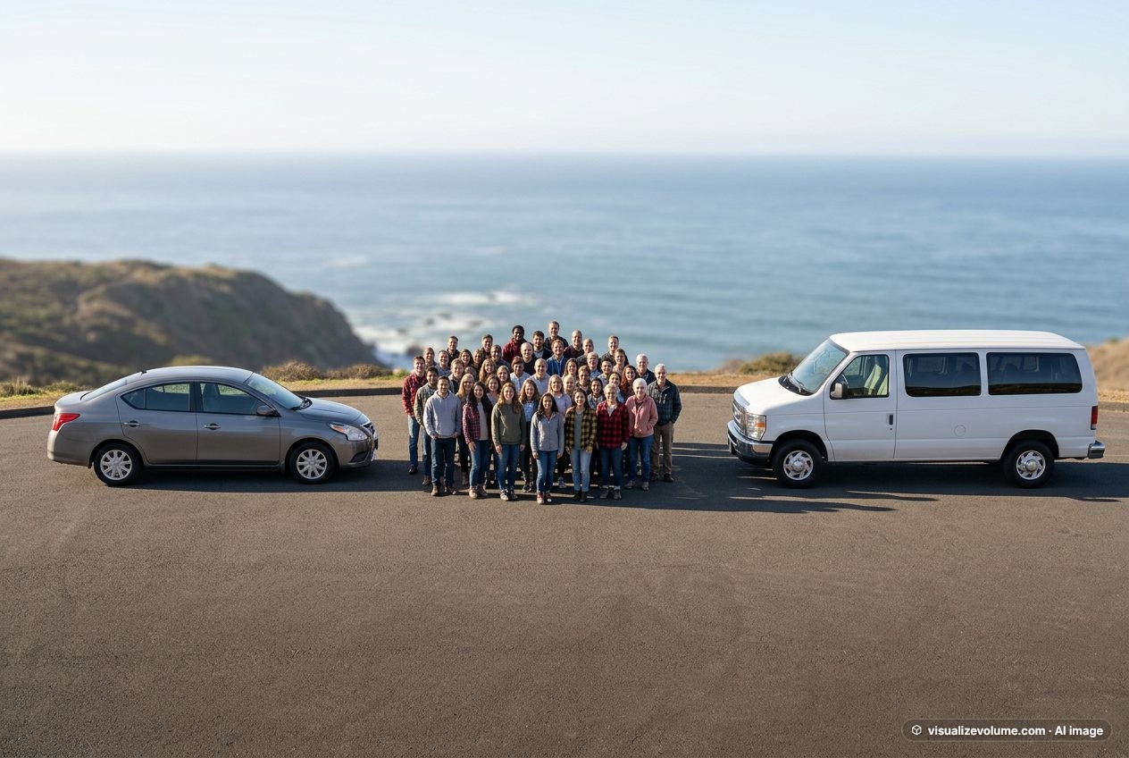 Sedan, in “How many people would fill a van?”