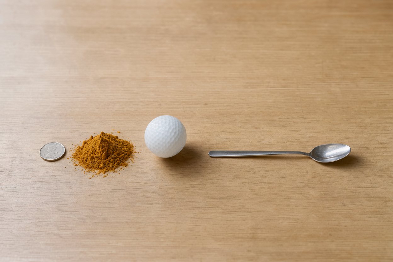 What does 10 grams of curry powder look like?