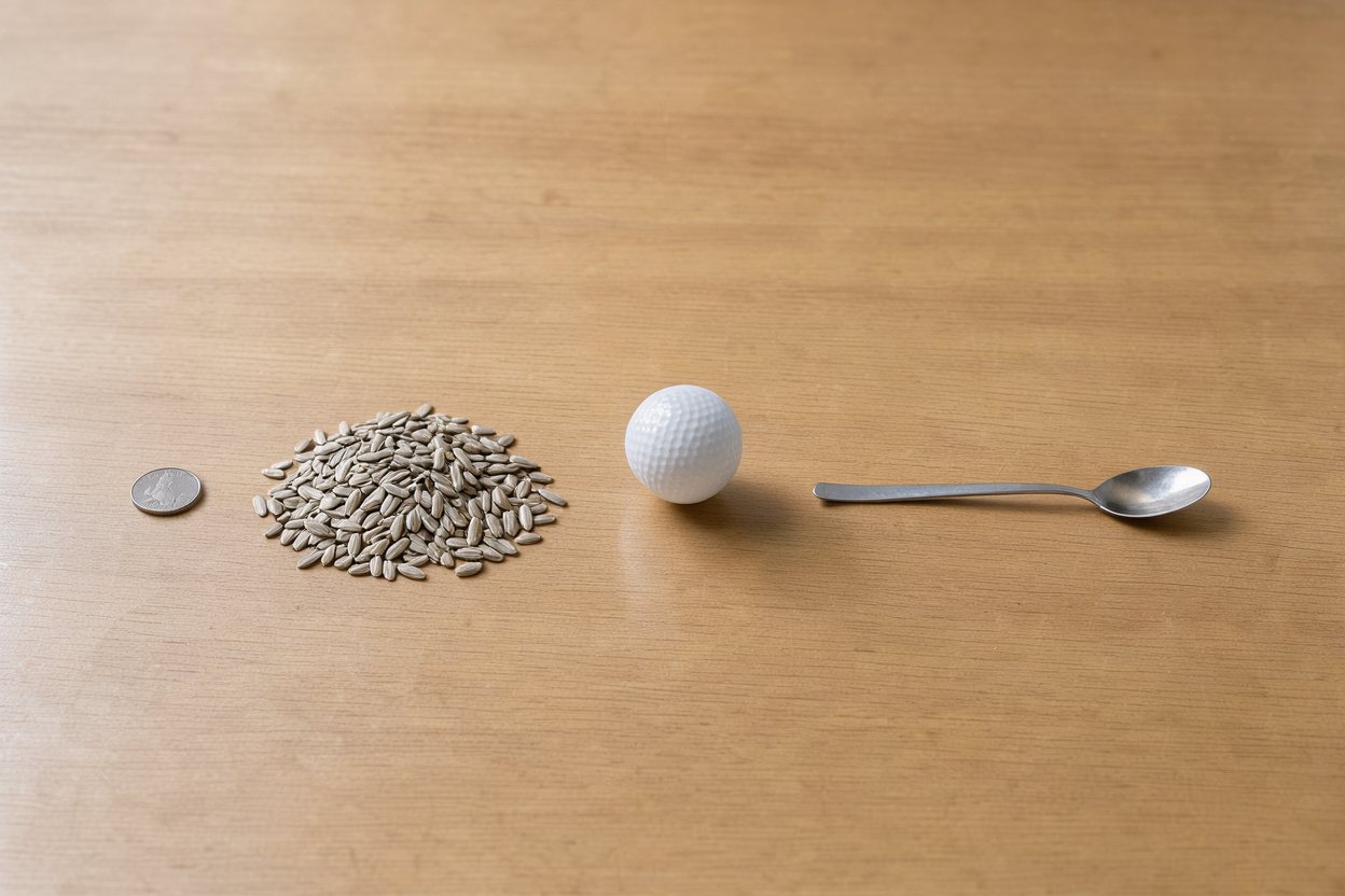 What does 0.5 cups of sunflower seeds look like?