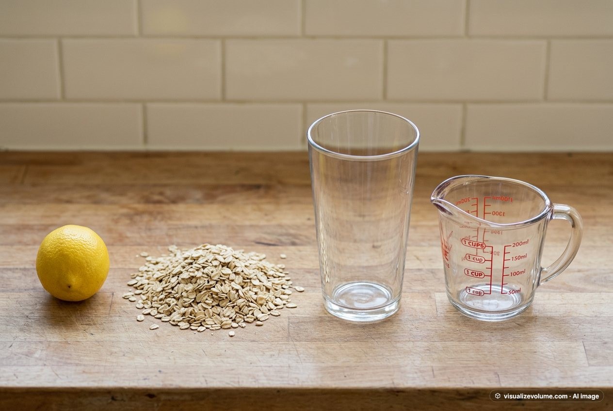 Rolled oats, in “What does 1 cup of rolled oats look like?”