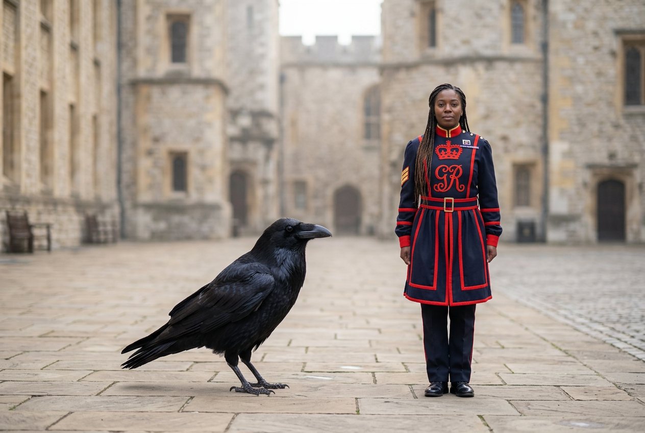 Raven vs person: size comparison