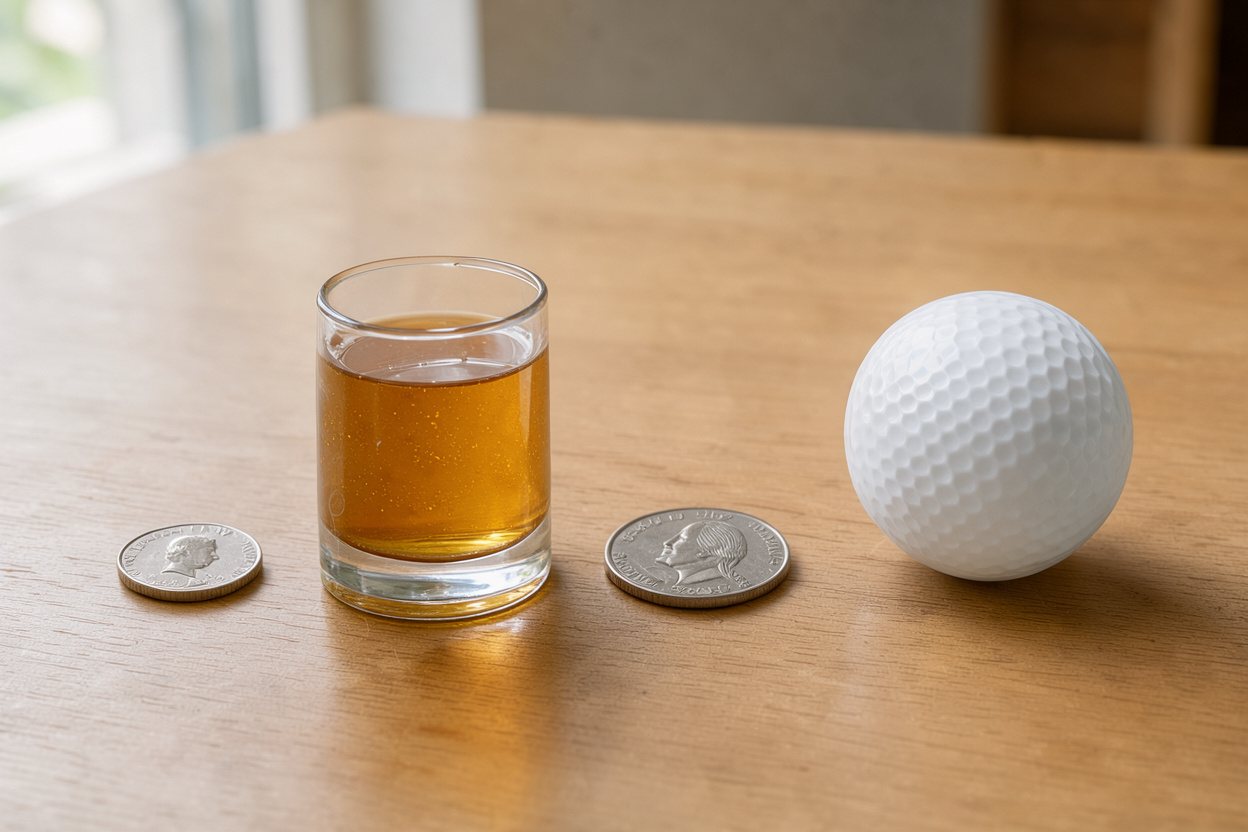 What does 2 tablespoons of honey look like?