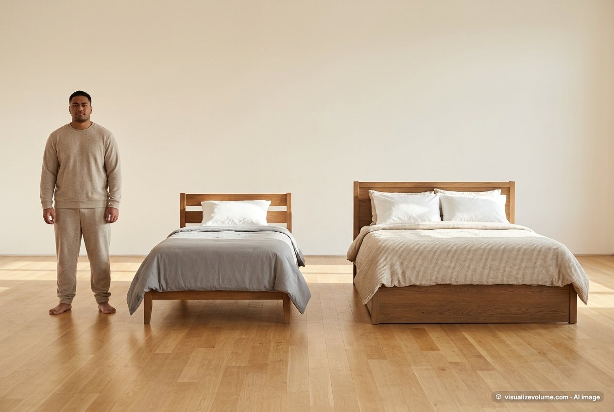 Full bed, in “Person vs full bed vs queen bed”