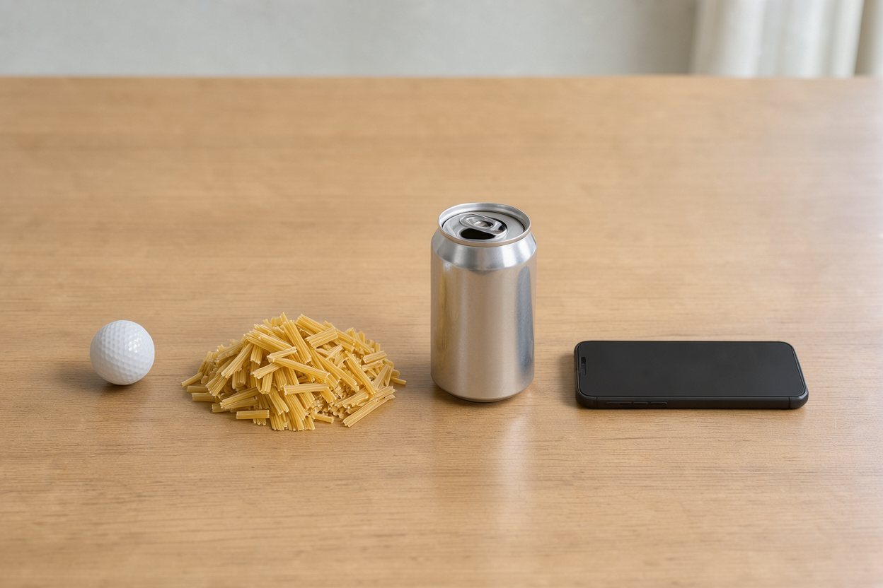 What does 120 grams of dry pasta look like?