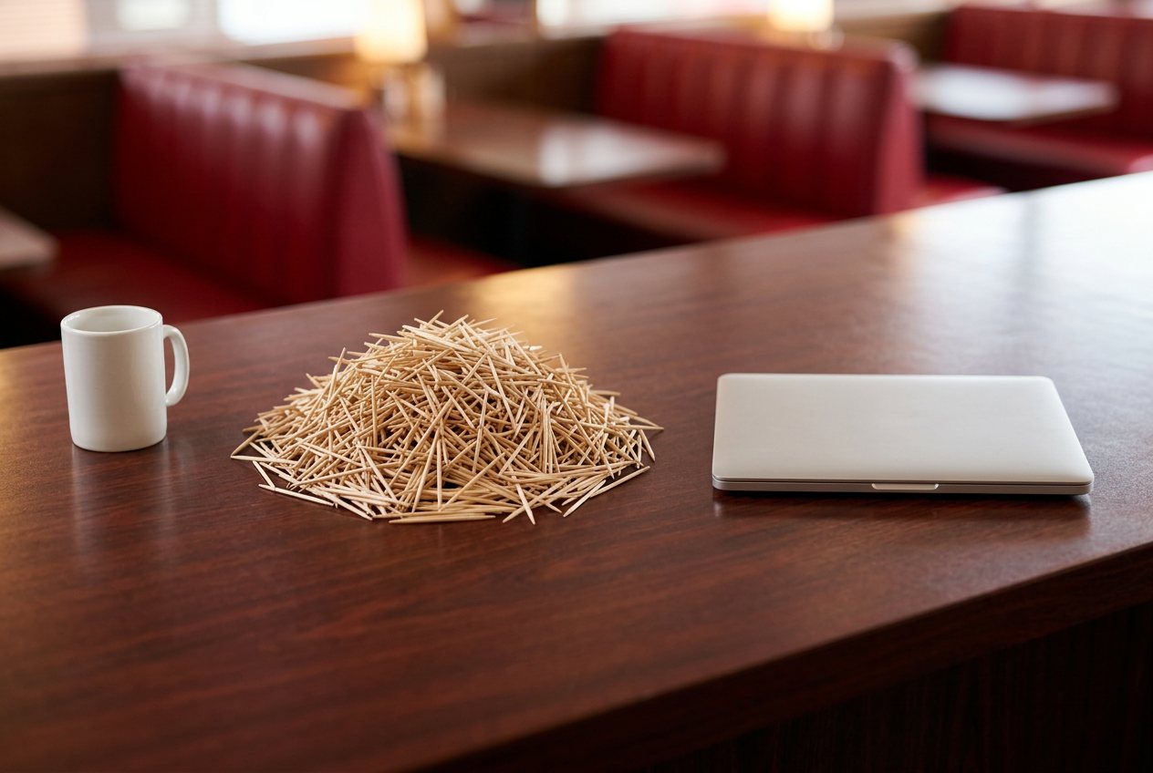 Toothpick, in “What do 10,000 toothpicks look like?”