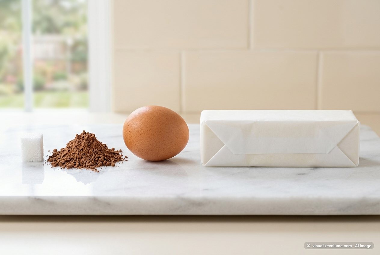 Cocoa powder, in “What does 1 tablespoon of cocoa powder look like?”