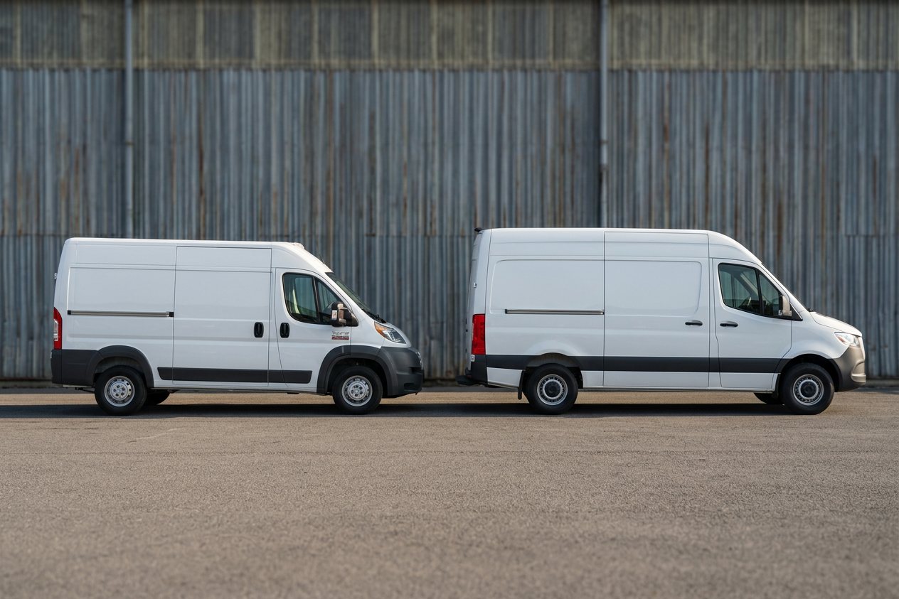 Dodge promaster vs mercedes sprinter: size comparison