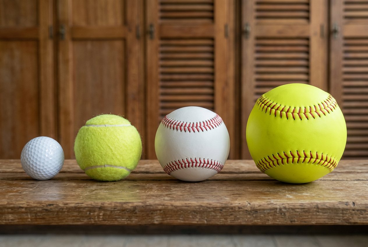 Golf ball, in “Golf ball vs tennis ball vs baseball vs softball”