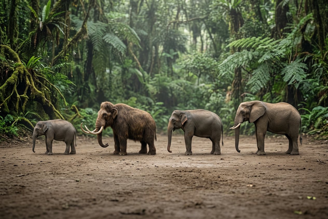 Pygmy elephant vs woolly mammoth vs asian elephant vs african elephant: size comparison