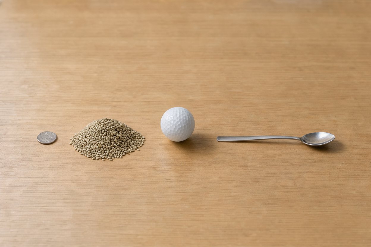 What does 0.25 cups of hemp seeds look like?