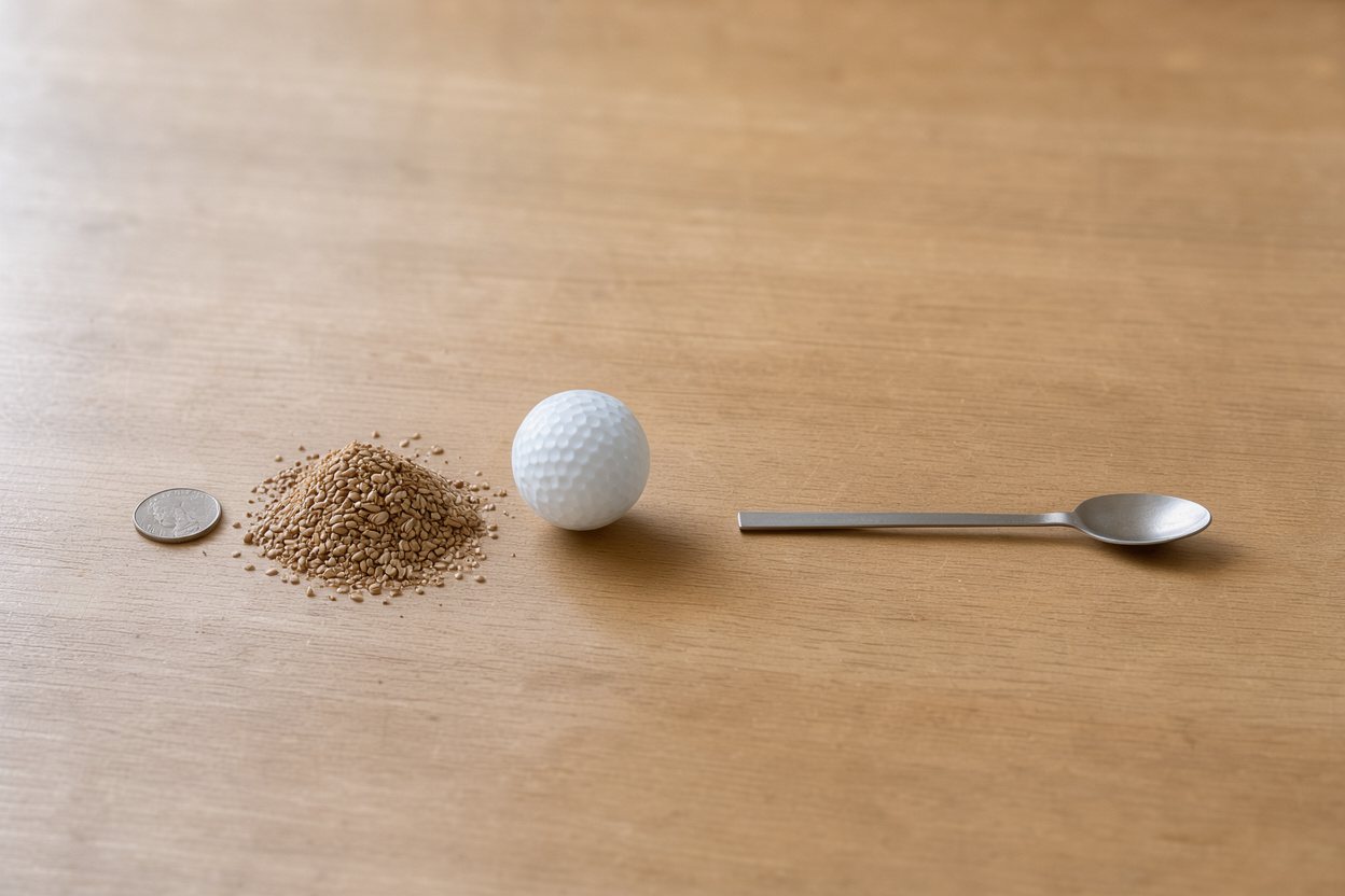 What does 2 tablespoons of flaxseed meal look like?