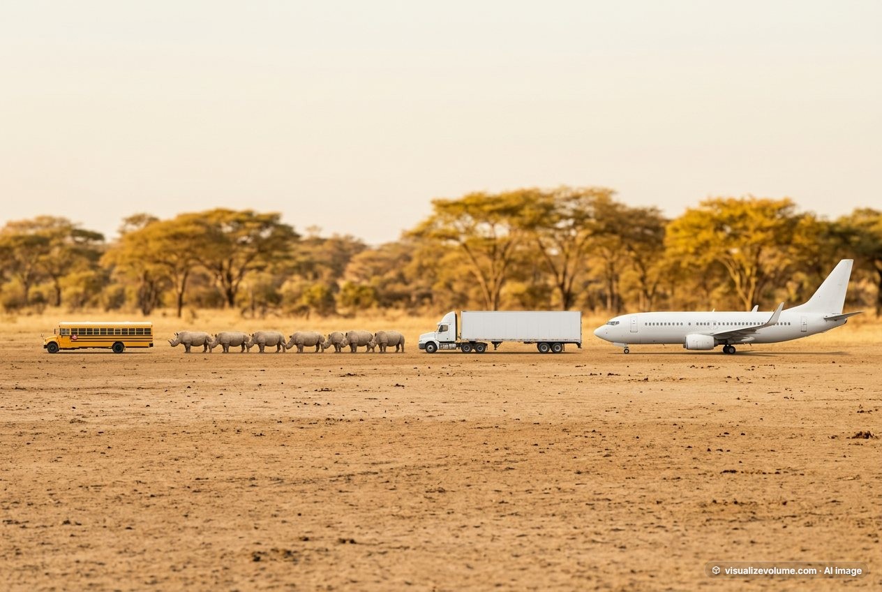 Boeing 737-800, in “What do 10 rhinos look like?”