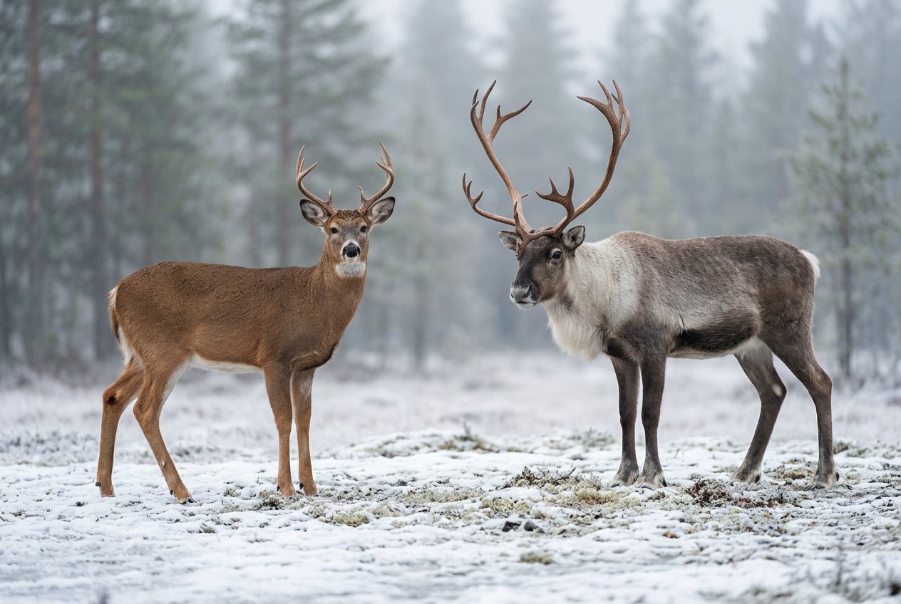 Deer vs reindeer: size comparison