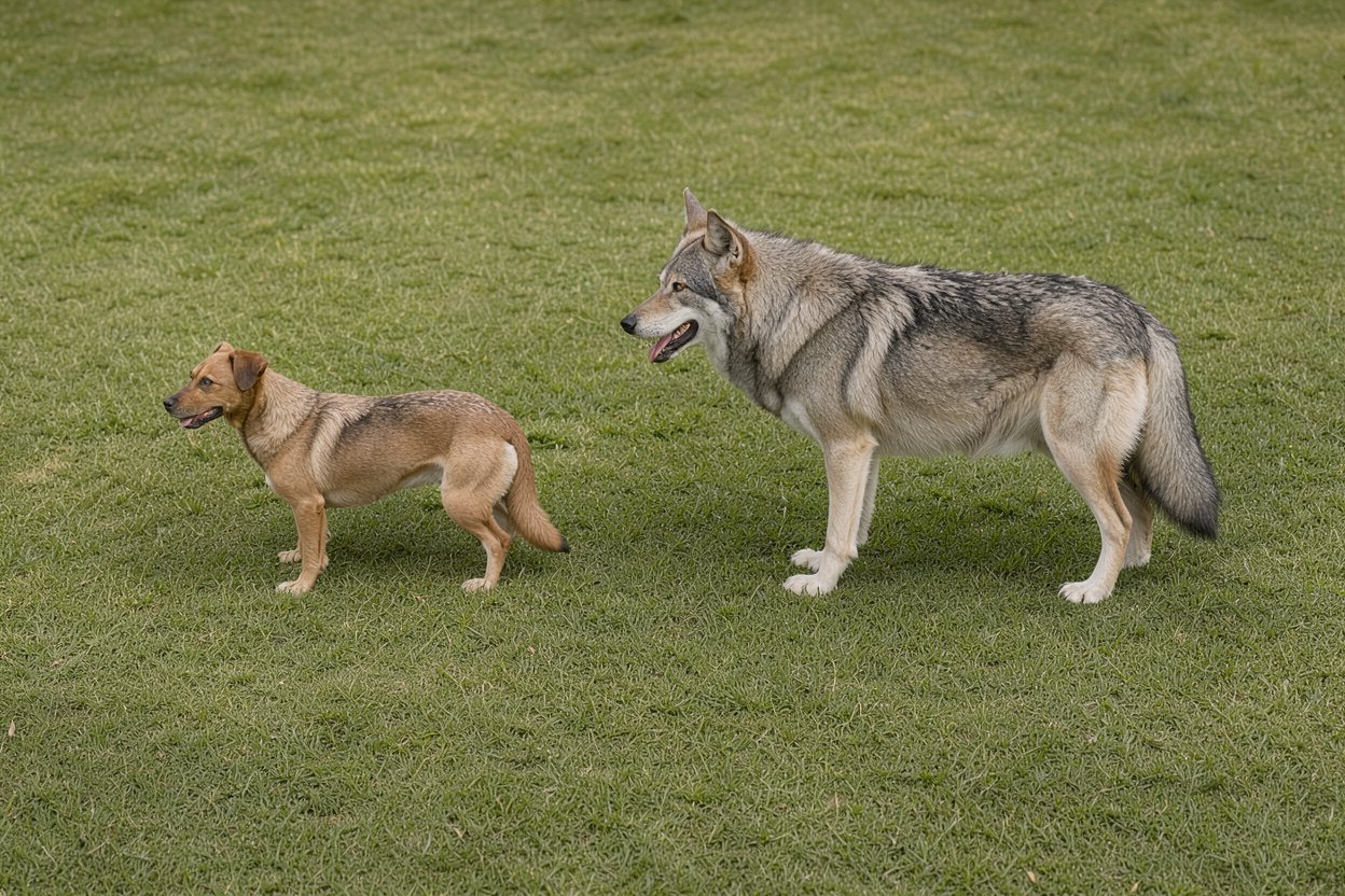 Dog vs wolf: size comparison