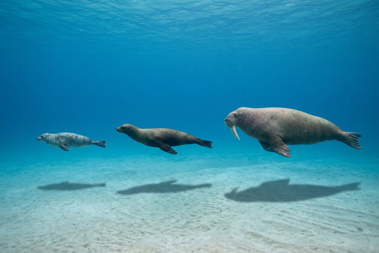Seal vs sea lion vs walrus: size comparison