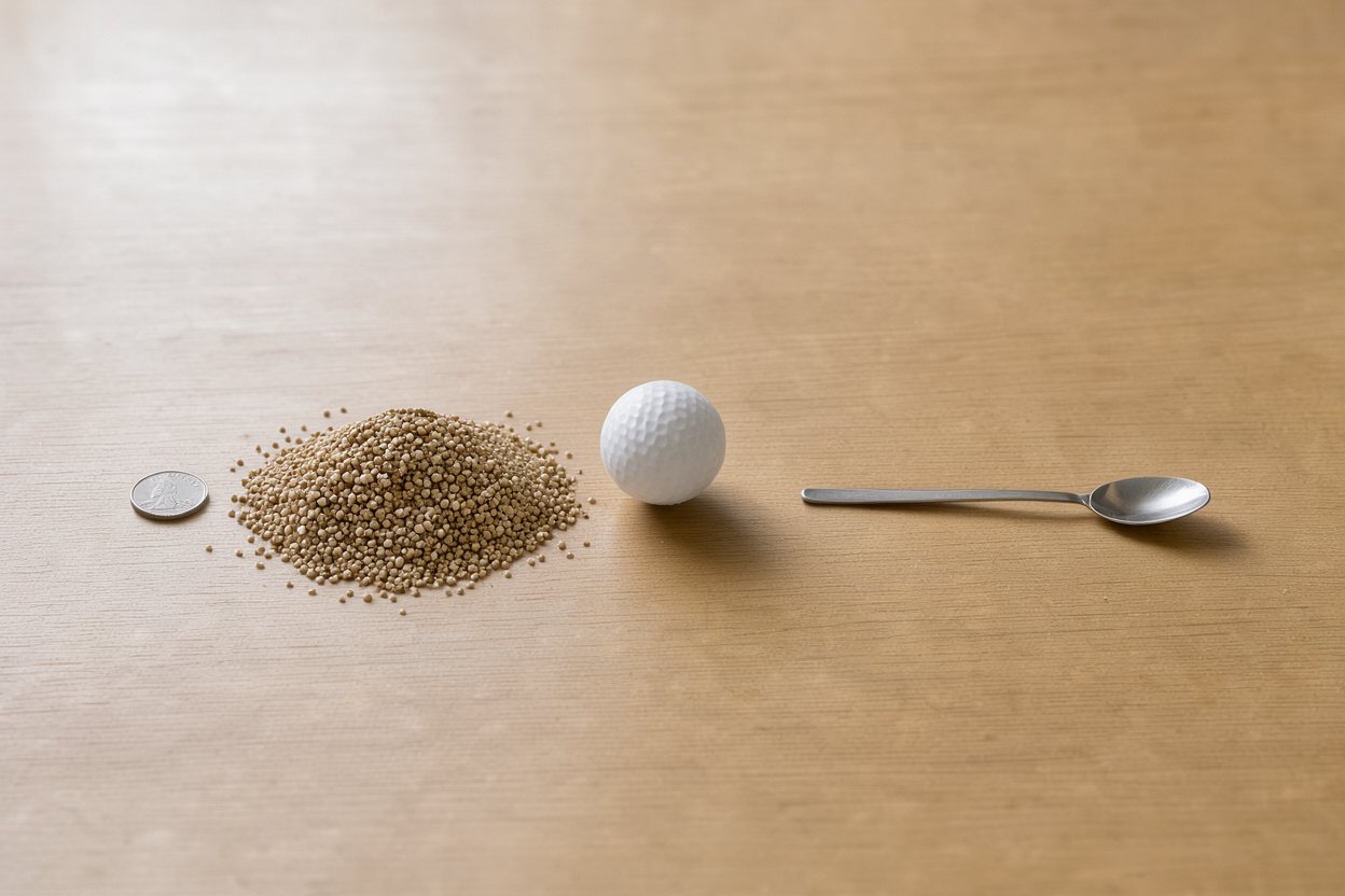 What does 75 grams of quinoa (dry) look like?