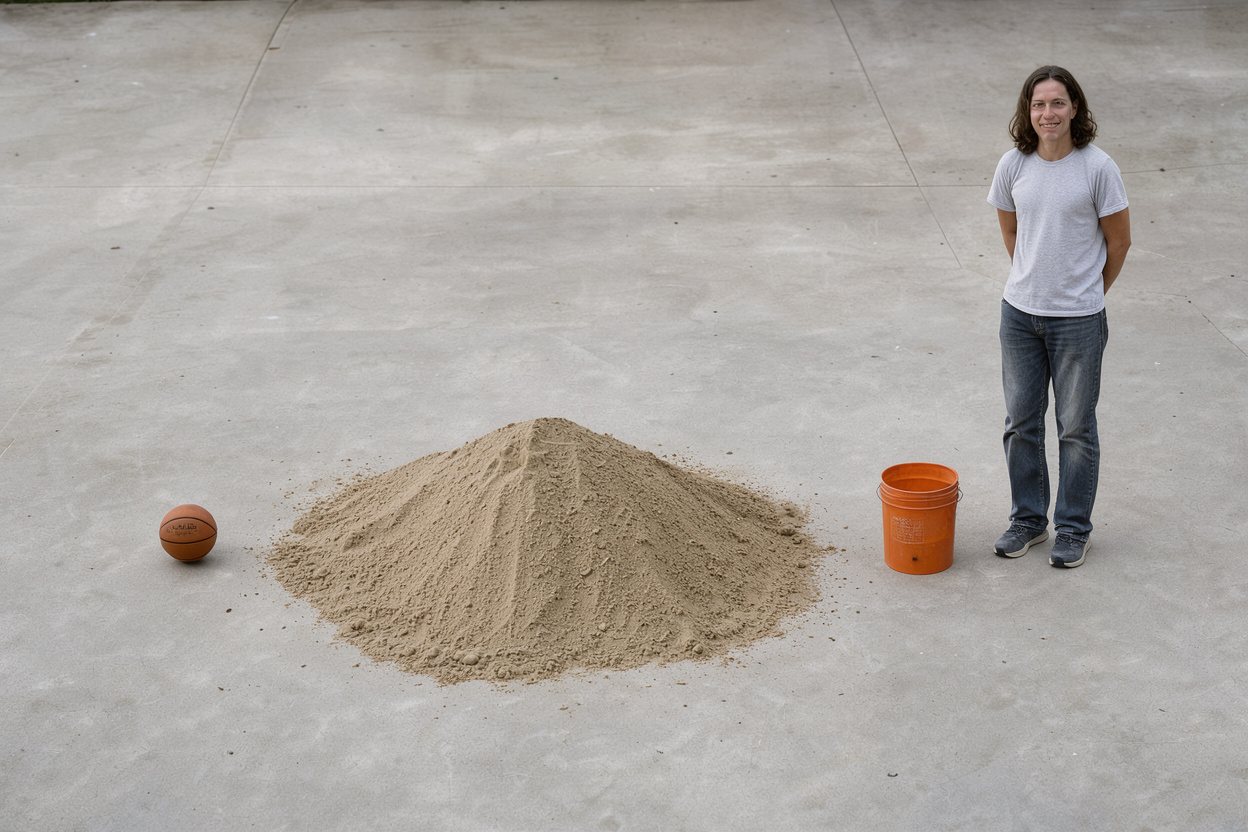 What does 1 cubic yard of dry sand look like?