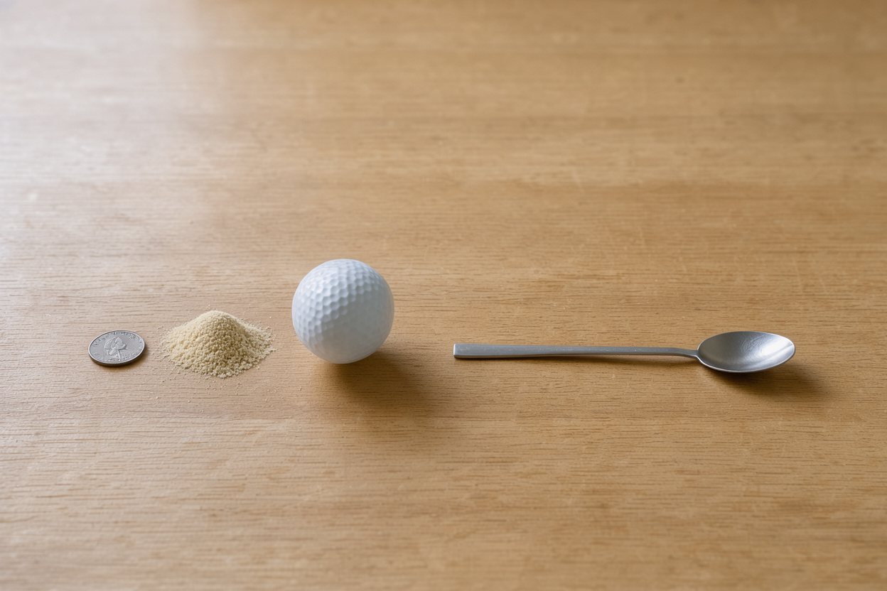 What does 0.5 tablespoons of instant yeast look like?