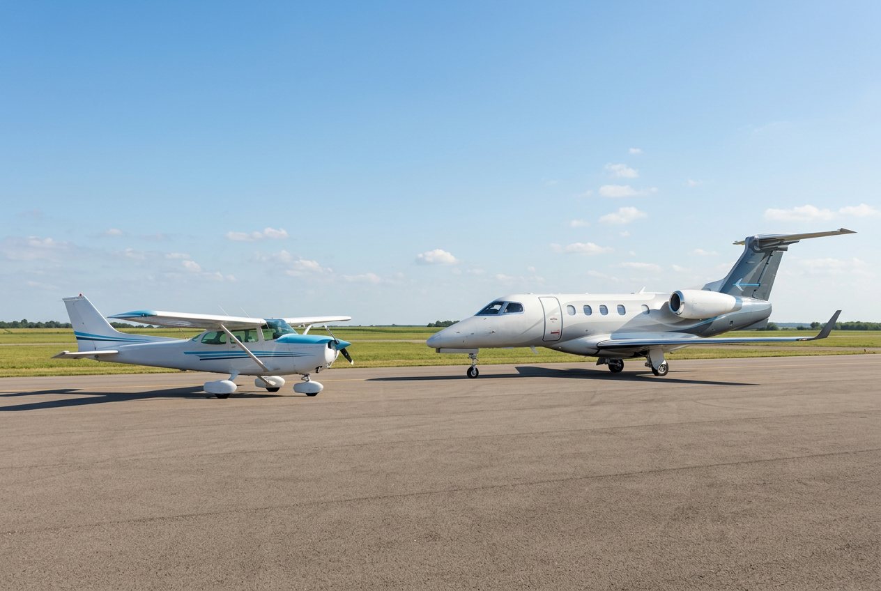 Airplane vs jet: size comparison