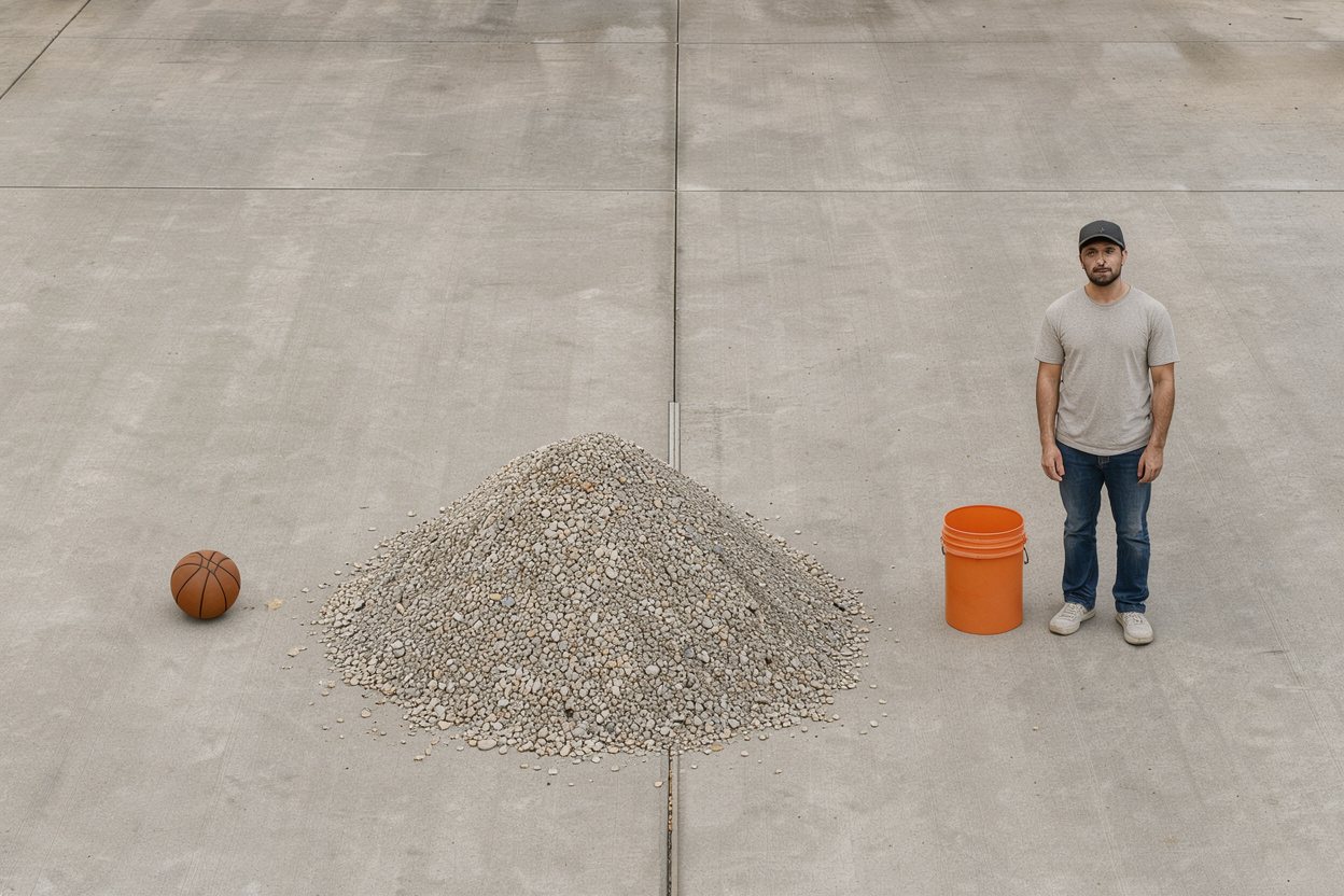 What does 1 cubic yard of gravel look like?