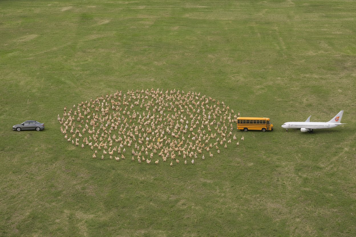 What do 1,000,000 chickens look like?