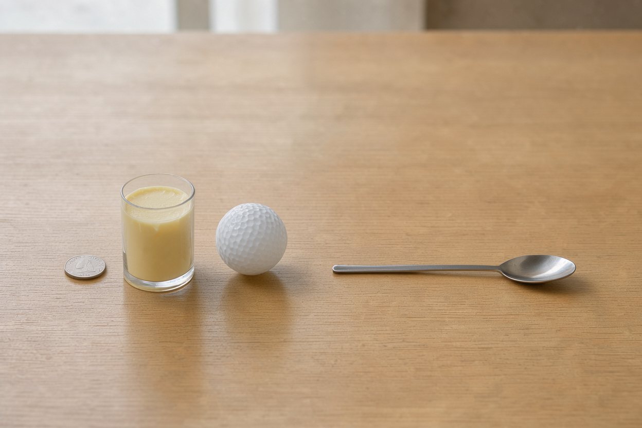 What does 60 grams of butter look like?