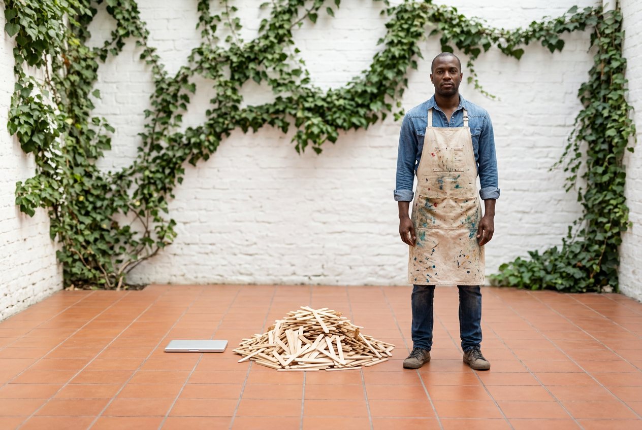 Popsicle stick, in “What do 10,000 wooden craft sticks look like?”
