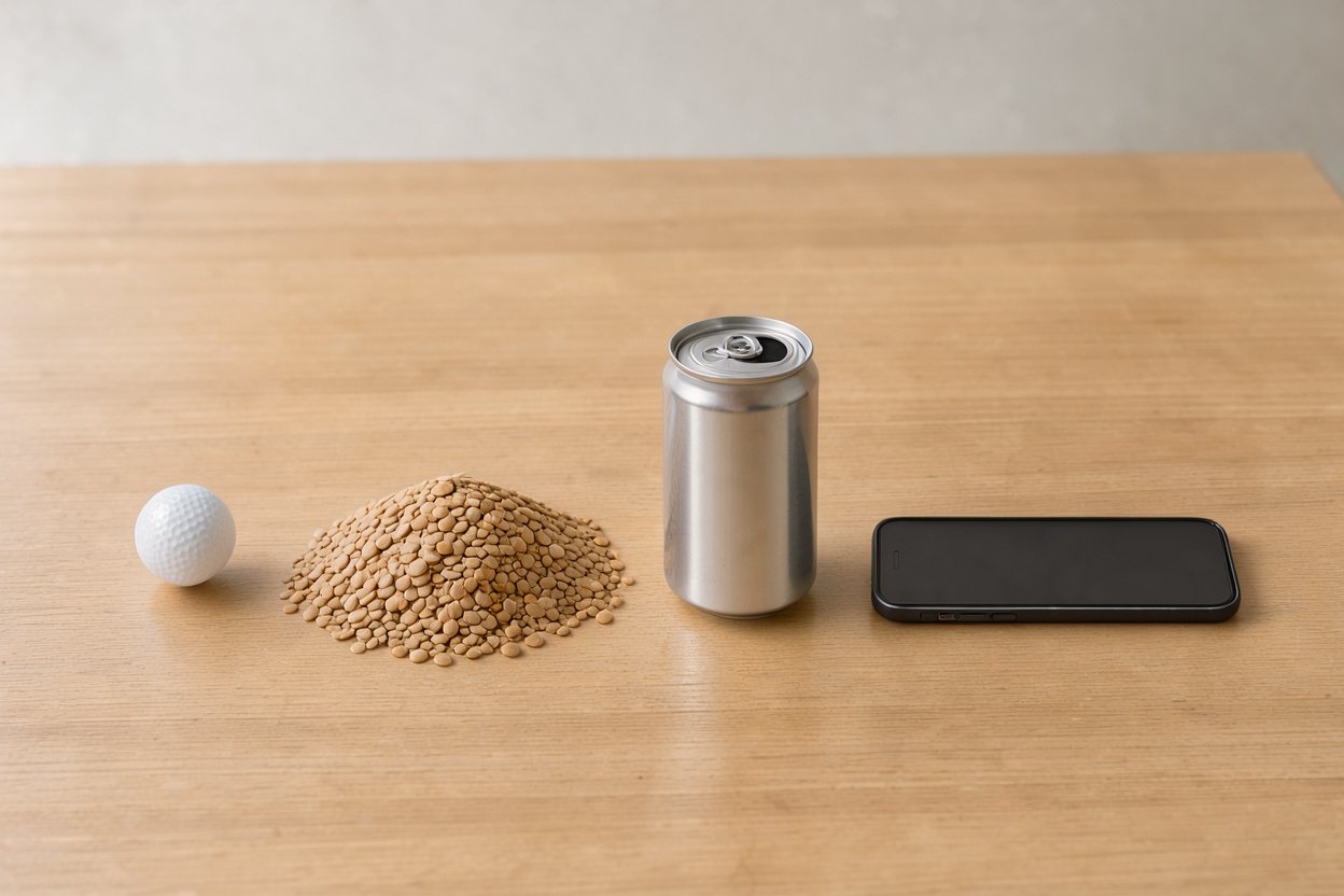 What does 1 cup of lentils (dry) look like?