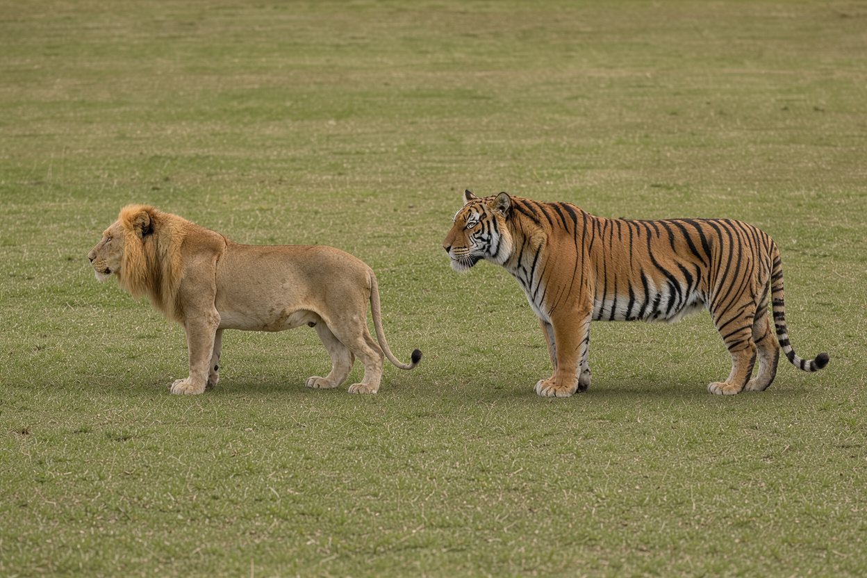 Lion vs tiger: size comparison