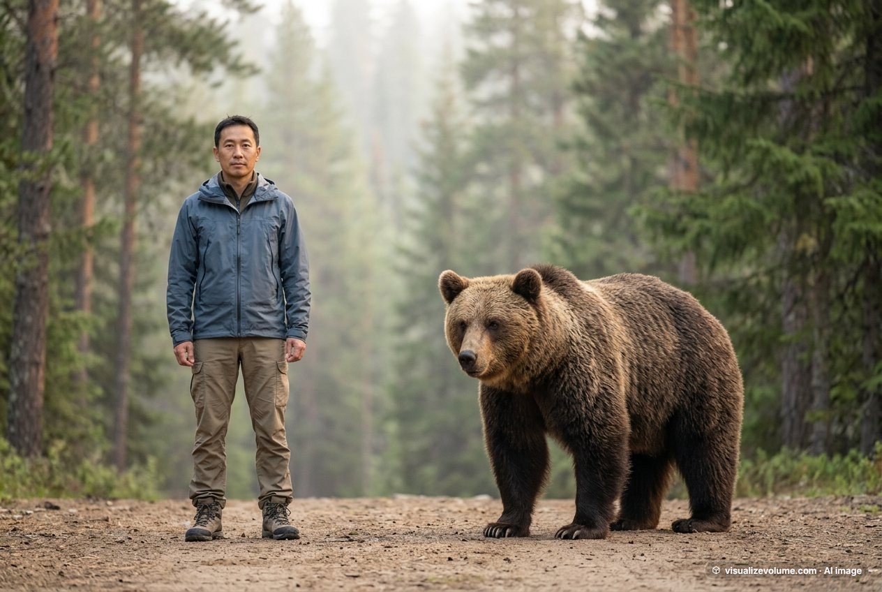 Person vs bear: size comparison