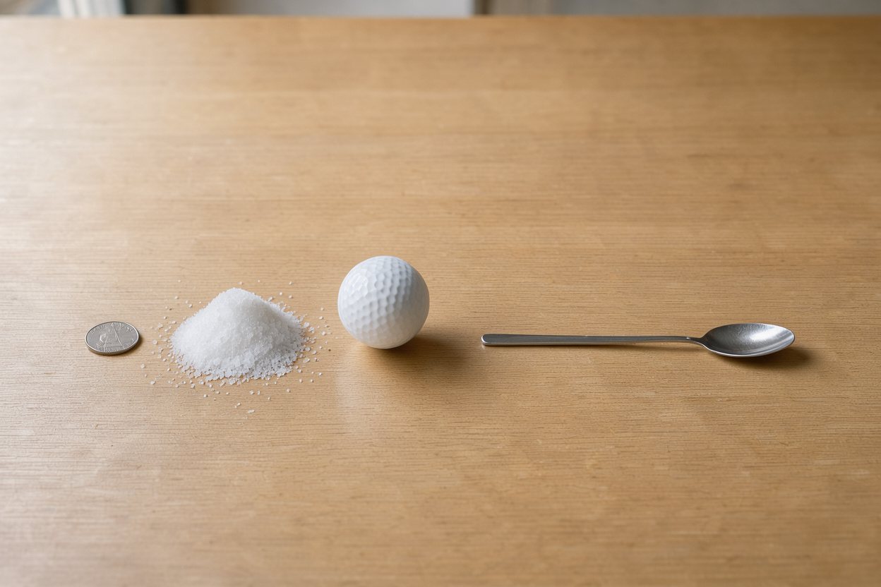 What does 15 grams of flaky sea salt look like?