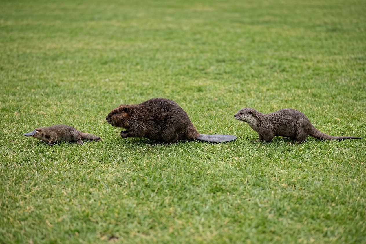 Platypus vs beaver vs otter: size comparison