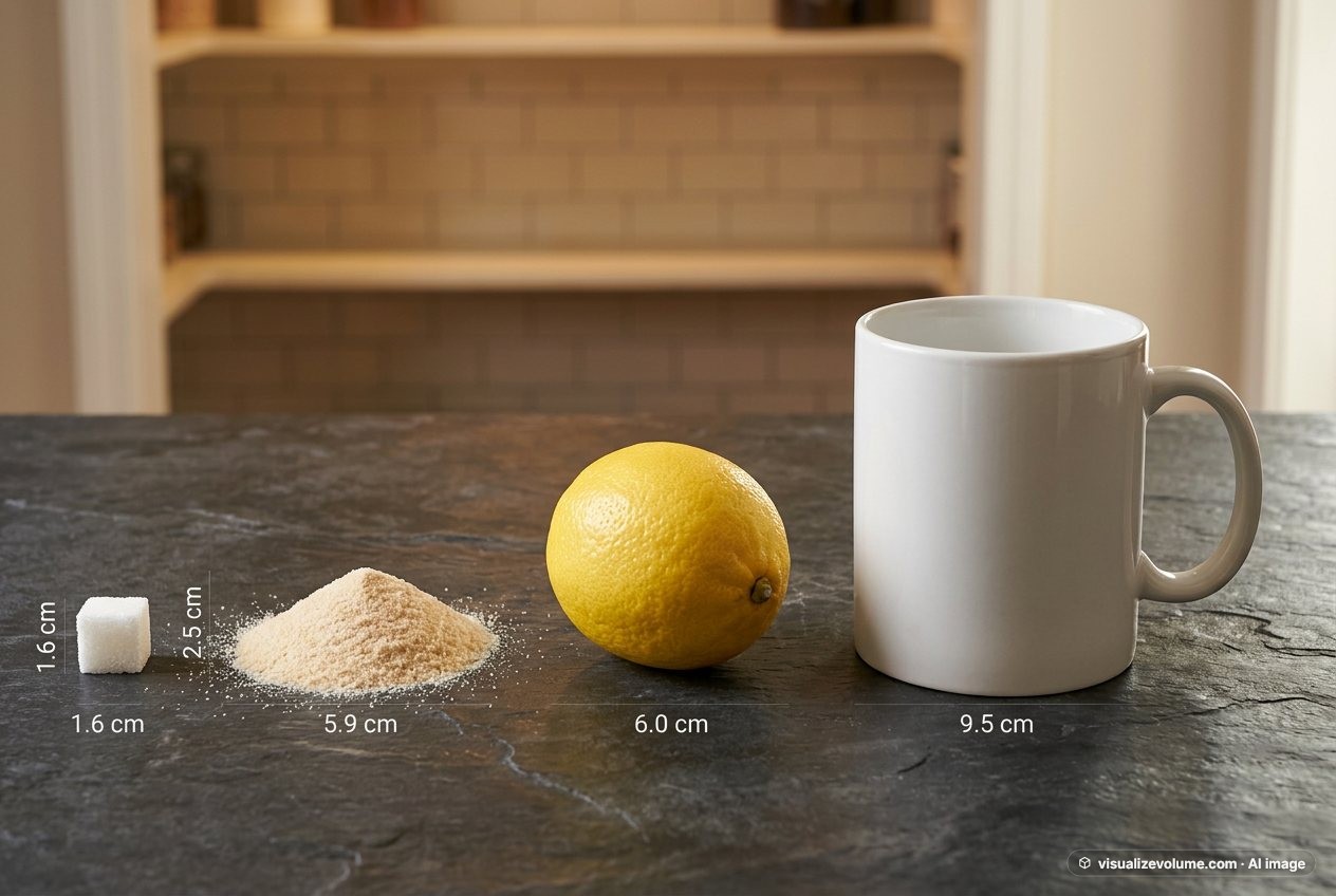 Gelatin powder, in “What does 15 grams of gelatin powder look like?”