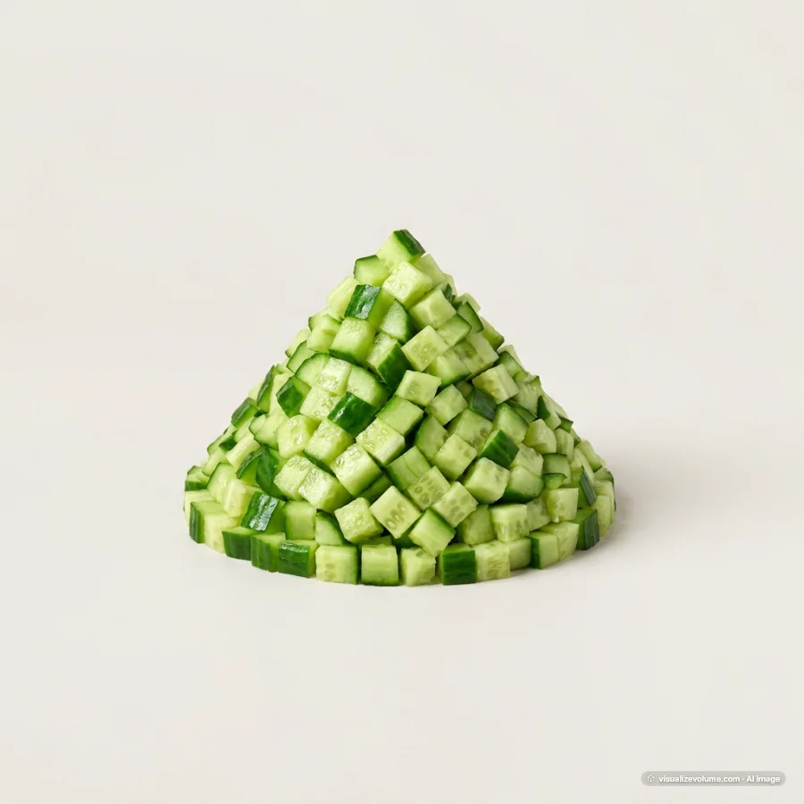 Chopped cucumber