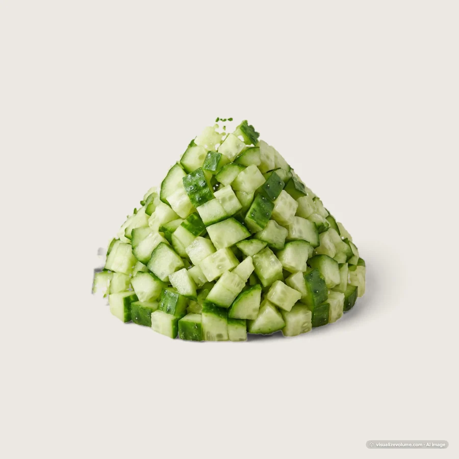 Chopped cucumber