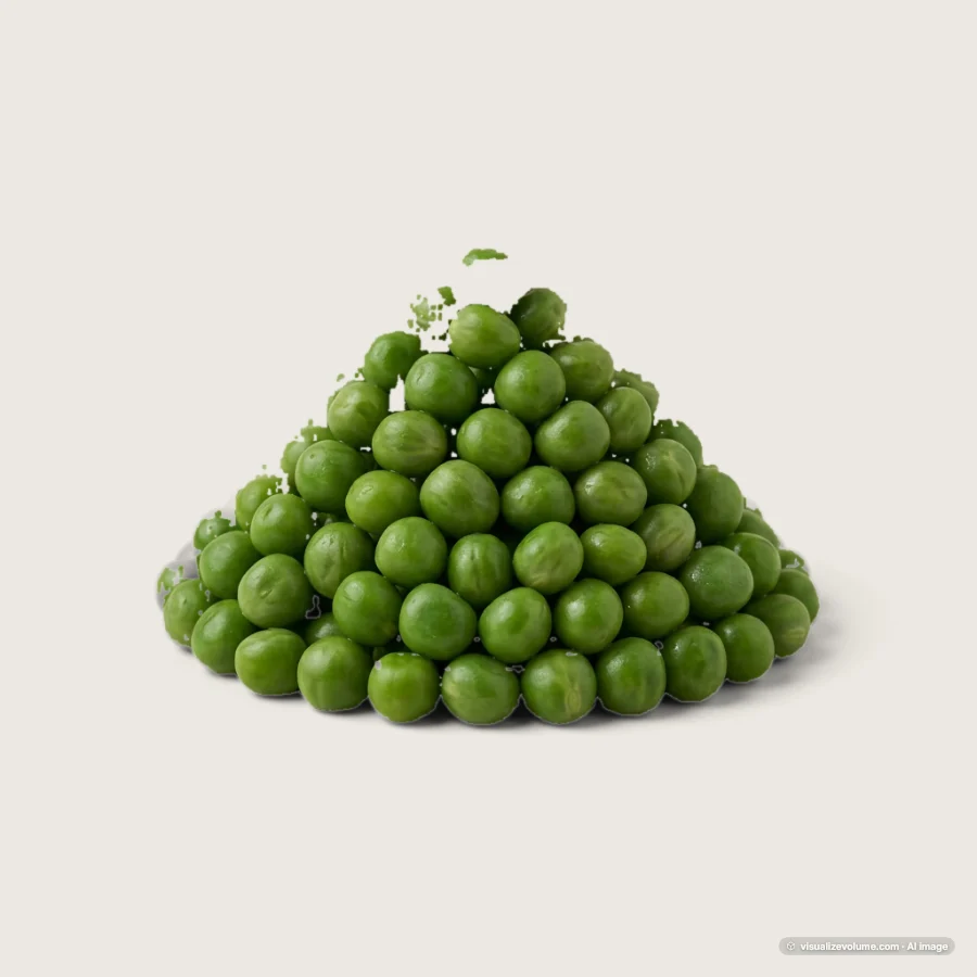 Cooked green peas