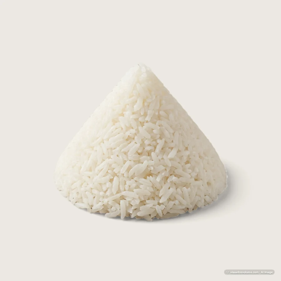 Cooked white rice