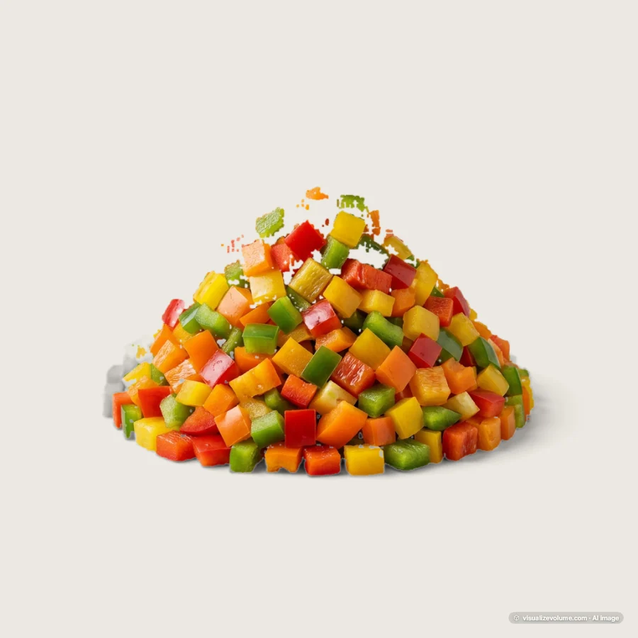 Diced bell pepper